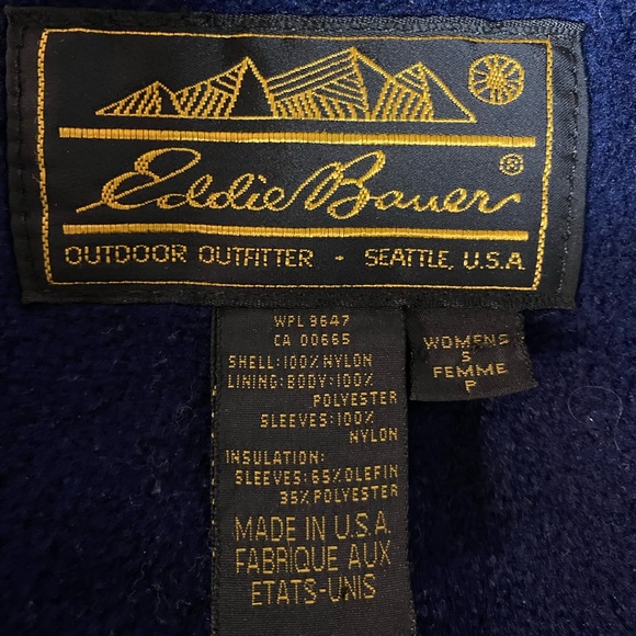 Eddie Bauer Outdoor Outfitters Yellow Bomber Jacket Women’s Small Petite - Picture 5 of 5